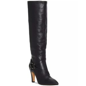 Vince Camuto Womens Charmina 2 Pebbled Knee-High Boots Black 6 Medium (B,M)